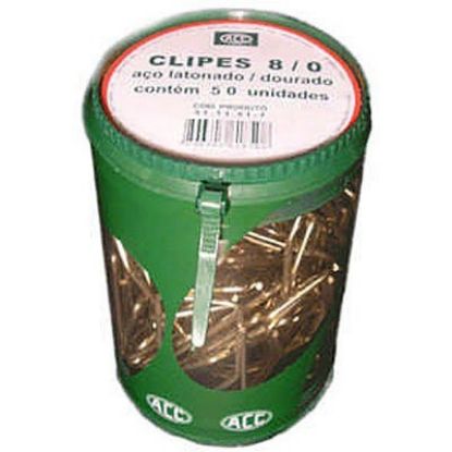 Imagem de CLIPS NR.8/0 LATONADO (PT C/50UN) DOURADO ACC PO 1 UN