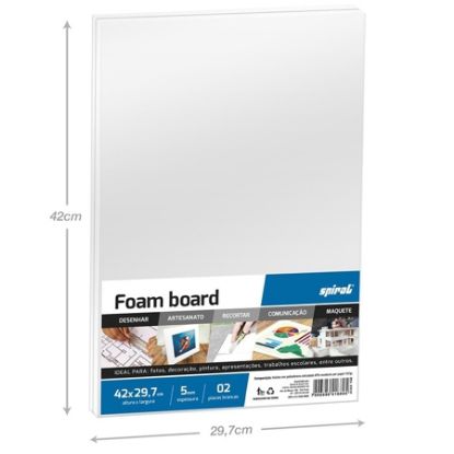 Imagem de PLACA FOAM 42CMX29,7CMX5MM BRANCA SPIRAL PT 2 UN