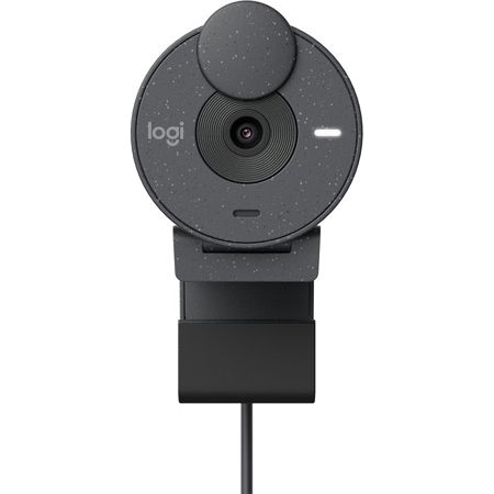 Imagem de WEBCAM FULL HD LOGITECH BRIO 300 COM MICROFONE COM REDUÇÃO DE RUÍDO, PROTEÇÃO DE PRIVACIDADE E CONEXÃO USB-C- GRAFITE CX 1 UN