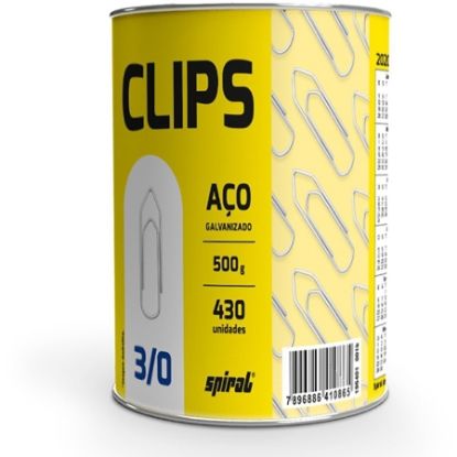 Imagem de CLIPS NR° 3/0 GALVANIZADO LATA C/ 500G