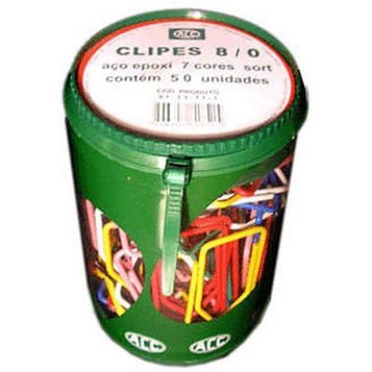 Imagem de CLIPS NR.8/0 AÇO EPÓXI (PT C/50UN) CORES SORTIDAS ACC PO 1 UN