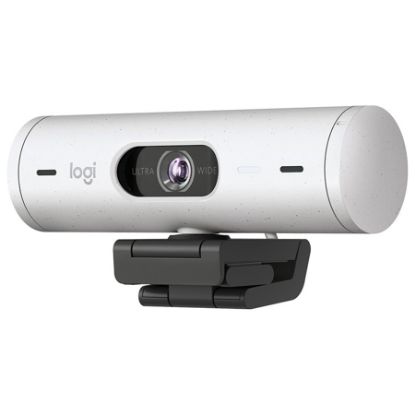 Imagem de WEBCAM FULL HD LOGITECH BRIO 500 COM MICROFONES DUPLOS COM REDUÇÃO DE RUÍDOS, PROTEÇÃO DE PRIVACIDADE E CORREÇÃO DE LUZ - BRANCO