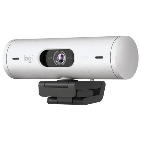 Imagem de WEBCAM FULL HD LOGITECH BRIO 500 COM MICROFONES DUPLOS COM REDUÇÃO DE RUÍDOS, PROTEÇÃO DE PRIVACIDADE E CORREÇÃO DE LUZ - BRANCO