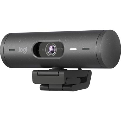 Imagem de WEBCAM FULL HD LOGITECH BRIO 500 COM MICROFONES DUPLOS COM REDUÇÃO DE RUÍDOS, PROTEÇÃO DE PRIVACIDADE E CORREÇÃO DE LUZ - GRAFIT
