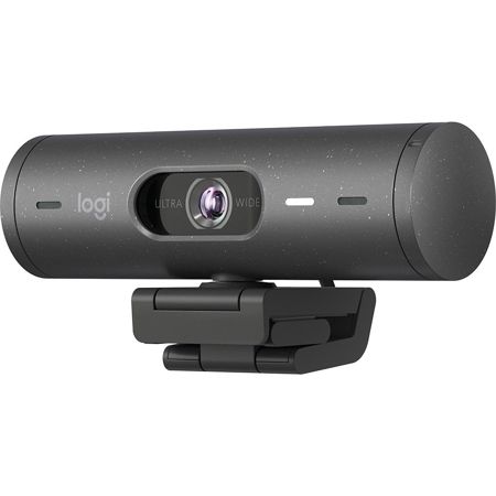 Imagem de WEBCAM FULL HD LOGITECH BRIO 500 COM MICROFONES DUPLOS COM REDUÇÃO DE RUÍDOS, PROTEÇÃO DE PRIVACIDADE E CORREÇÃO DE LUZ - GRAFIT