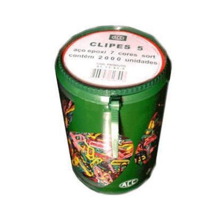Imagem de CLIPS NR.5 AÇO EPÓXI (PT C/2000UN) CORES SORTIDAS ACC PO 1 UN