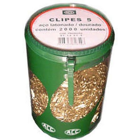 Imagem de CLIPS NR.5 LATONADO (PT C/2000UN) DOURADO ACC PO 1 UN