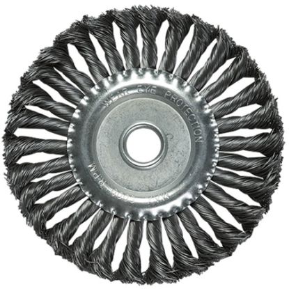 Imagem de ESCOVA DE ACO CARBONO CIRCULAR TORCIDA 100MM FURO 22MM