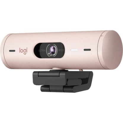 Imagem de WEBCAM FULL HD LOGITECH BRIO 500 COM MICROFONES DUPLOS COM REDUÇÃO DE RUÍDOS, PROTEÇÃO DE PRIVACIDADE E CORREÇÃO DE LUZ - ROSA C