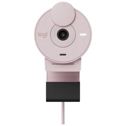 Imagem de WEBCAM FULL HD LOGITECH BRIO 300 COM MICROFONE COM REDUÇÃO DE RUÍDO, PROTEÇÃO DE PRIVACIDADE E CONEXÃO USB-C- ROSA CX 1 UN