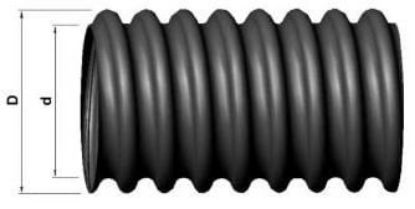 Imagem de ELETRODUTO DE PEAD ESPIRALADO PRETO  3" DN75 KANALEX 