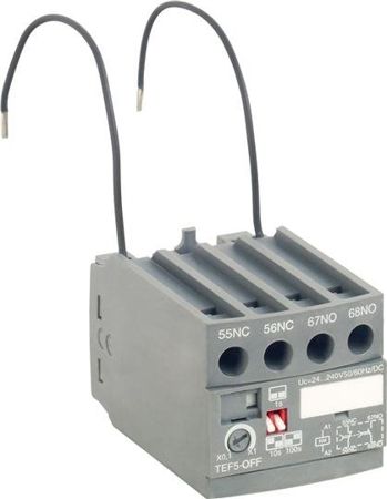 Imagem de CONTATOS TEMPORIZADOS ELETRONICAMENTE FRONTAL 0 1...100S C/ RETARDO NA DESENERGIZACAO BOBINA EM 24-240VCA TEF5-OFF 1 NA + 1 NF L