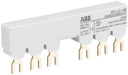 Imagem de BARRAMENTO TRIFASICOS EM 65 A P/ 2 DISJUNTORES-MOTOR MS116 MS132 E MO132 C/ 1 CONTATO AUXILIAR LATERAL