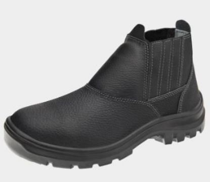 Imagem de BOTA DE COURO RELAX C/ ELASTICO LATERAL BICO PP N° 38 PRETO VULCAFLEX 2016